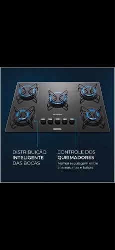 Cooktop mundial 5 bocas Preto CTG - 03