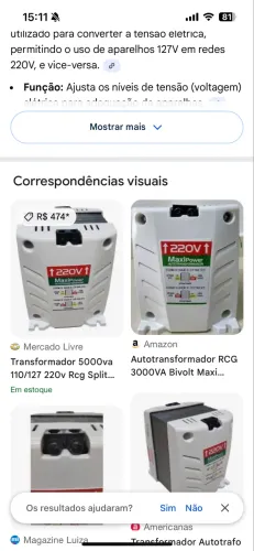Transformador de 127V para 220V esquema de ligação 110V