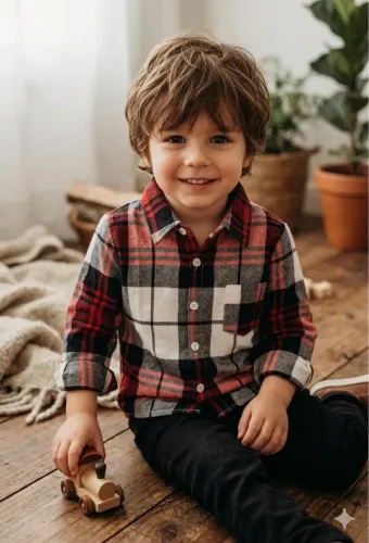 Camisa xadrez São João 6 anos