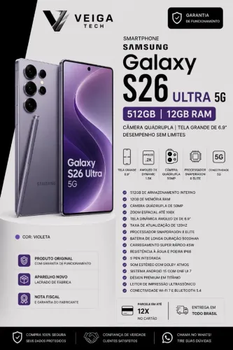 Celular Samsung Galaxy S26 Ultra 5g, 512gb