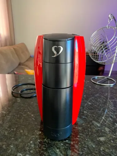 Cafeteira Espresso LOV Vermelha Automática Logo Cromado - TRES 3 Corações.