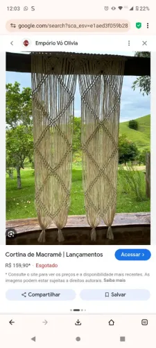 Cortina de macrame