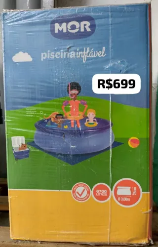 Piscina 6.700 litros redonda inflável nova lacrada