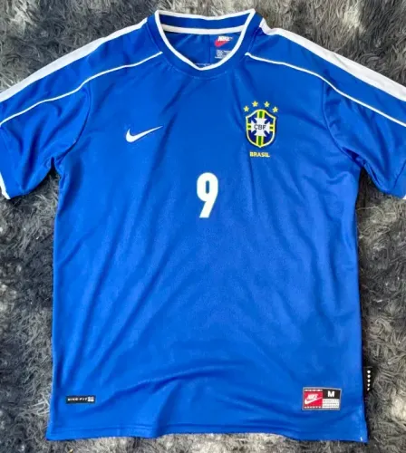 CAMISA RETRÔ BRASIL 1998 AZUL