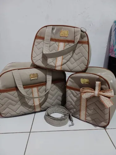 Kit de bolsas maternidade com 3 bolsas