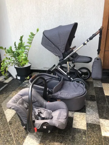 Carrinho de Bebê Kit Carrinho COMO 4 Asphalt Linha Diamond