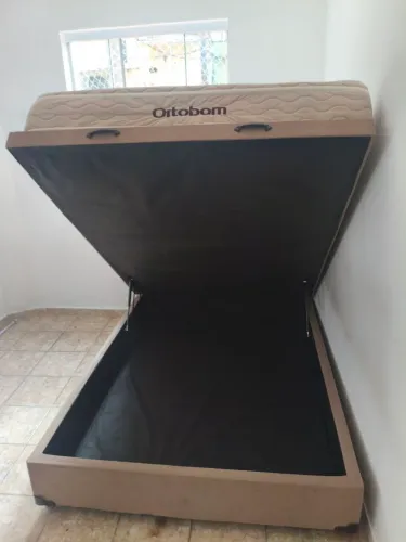 Cama Casal Ortobom Box Baú - 138x188cm