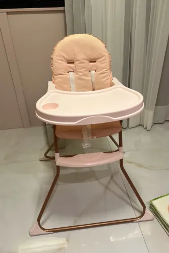 Cadeira de Bebê Galzerano para alimentação- até 23kg/ Rosé