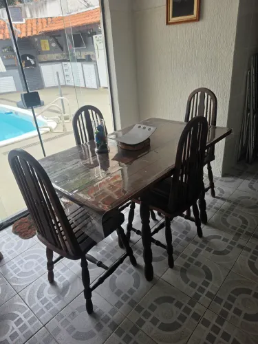 Mesa Madeira Maciça 136 x 83 cm