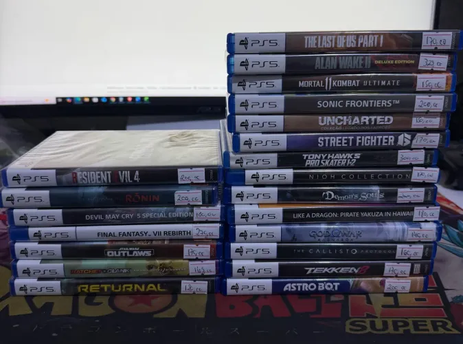 Jogos PlayStation 5 preços variados