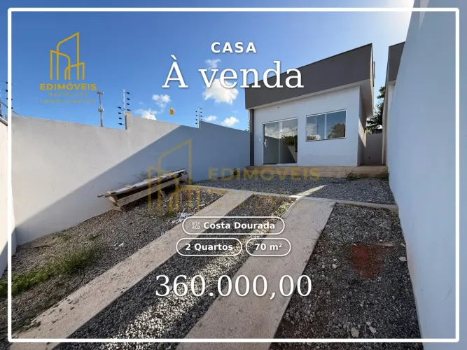 Pronta para morar: Casa em Costa Dourada com 2 Quartos e área de serviço!
