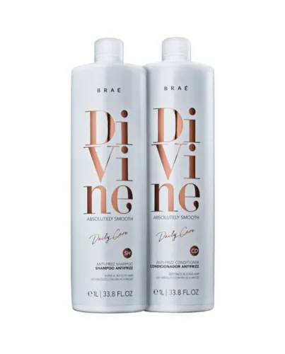 Kit Braé Divine Anti Frizz Shampoo 1L + Condicionador 1L