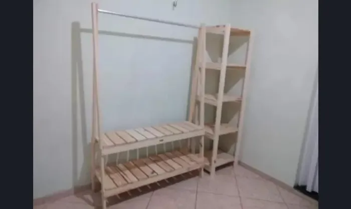 Guarda -roupa estilo arara pinus 2 peças
