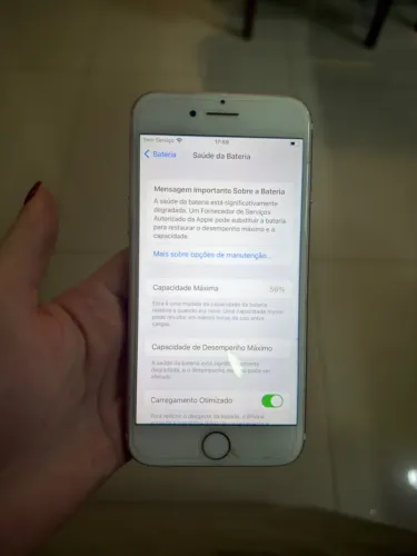 IPHONE 7 Rose Gold 128 Gb 56% Saúde Bateria