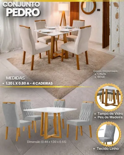 Mesa + 4 cadeiras