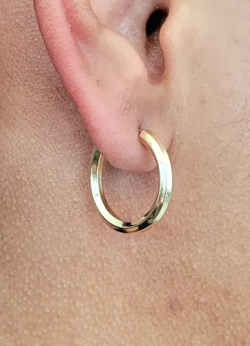 Argola Redonda M Ouro 18k - DESCONTO 