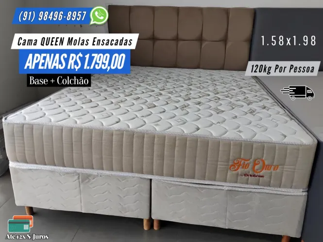 CAMA QUEEN OFERTA MOLAS ENSACADAS