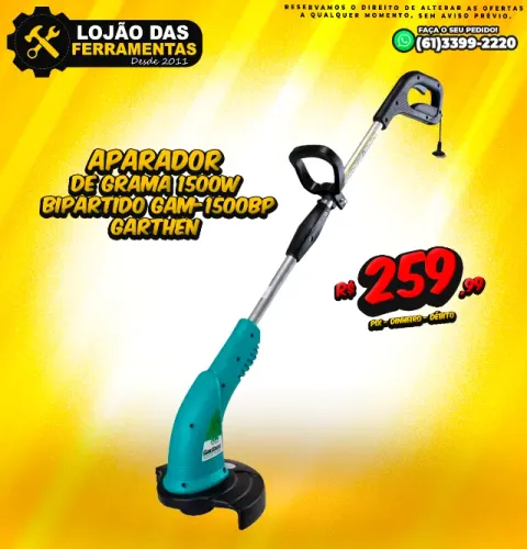 Aparador de Grama 1500w Bipartido GAM-1500Bp Garthen