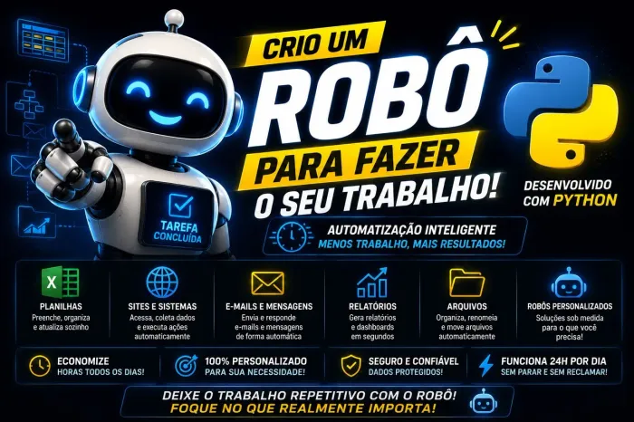 AUTOMATIZO SEU TRABALHO | Planilhas, Sistemas, Sites, Tarefas | Economize Dinheiro e Tempo