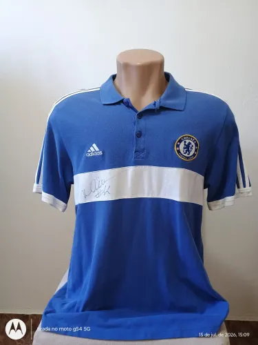 Camisa De Viagem Chelsea 2014 com a assinatura do jogador Willan, Tam G original da Adidas