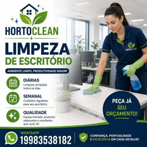 Limpeza e manutenção em escritórios