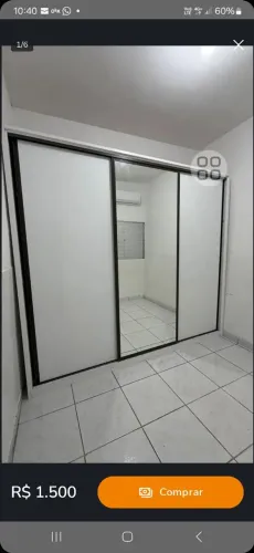 GUARDA ROUPAS BARTIRA, COM 3 PORTAS DE CORRER, SENDO UMA BEM GRANDE O ESPELHO.
