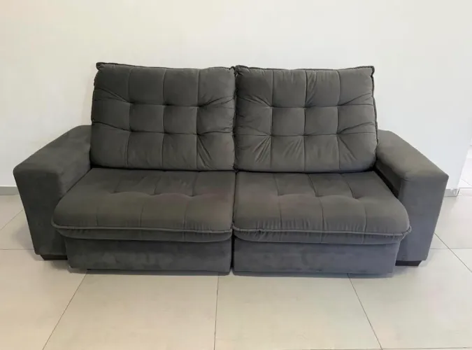 Sofá 4L Linoforte Benetton Sued Graf