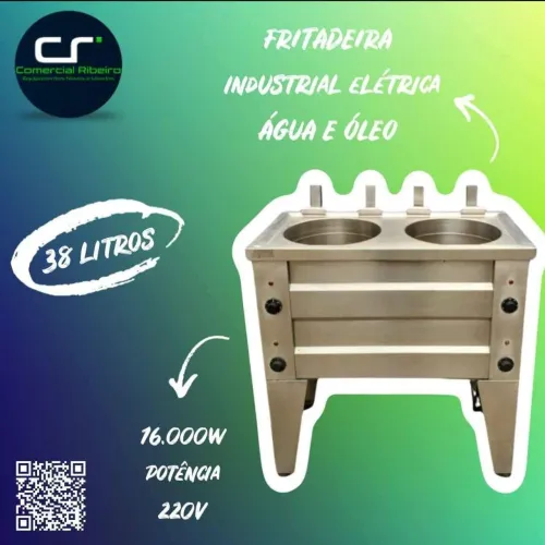 Fritadeira Dupla Industrial Elétrica 38 litros Cozzifritas
