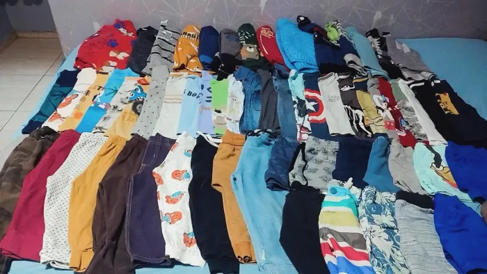 Roupas de bebê menino tamanho 1 e 2 anos de inverno com 64 peças