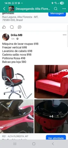 Cadeira para Salao de beleza ou Barbearia (semi-nova )