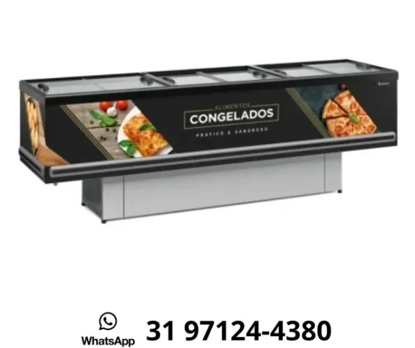Ilha de Congelados 3M Gelopar Vidro Reto 220v