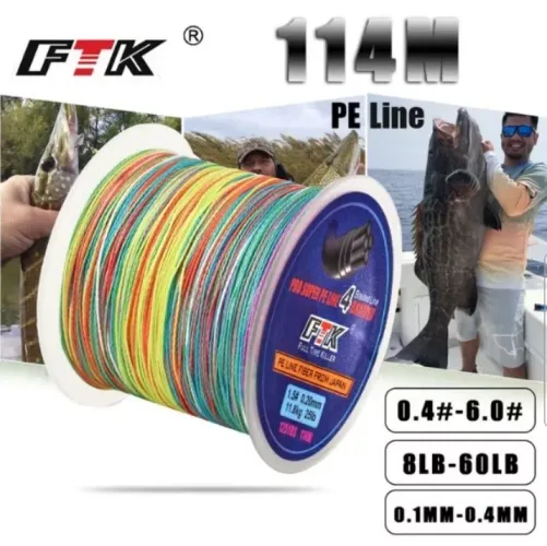 Linha multifilamento 0.22mm multicolor