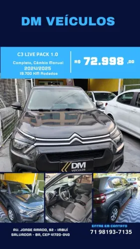 Citroen C3 Live Pack 1.0 Flex 6V 5P Mec. 2025