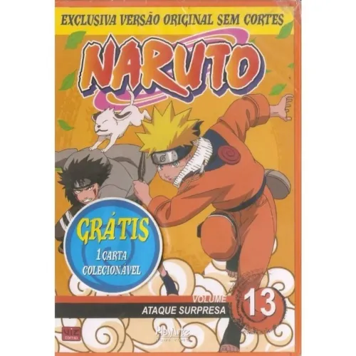 Naruto vol.13 - Dvd - Ataque Surpresa Original Playarte sem cortes  Novo/Lacrado