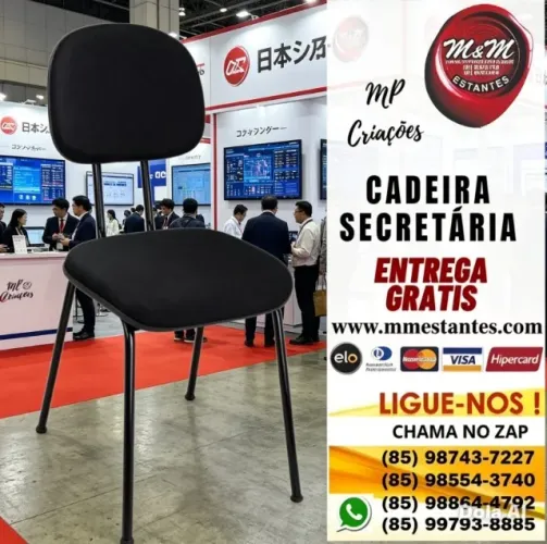 Entrega Grátis - Cadeira Secretária Fixa
