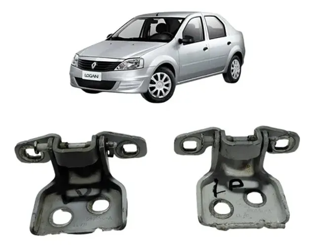 Par Dobradiça Porta Diant Dir Renault Logan 1.0 2012 Uzad0