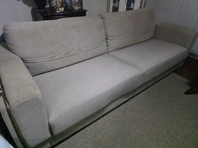 Sofá Living Linho 2,35 L + Chaise Brinde + Entrega grátis em Sorocaba