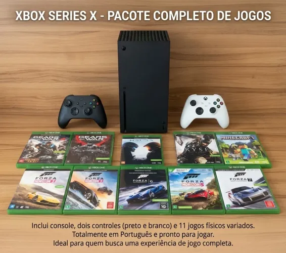 Xbox Series X c/ 11 jogos físicos