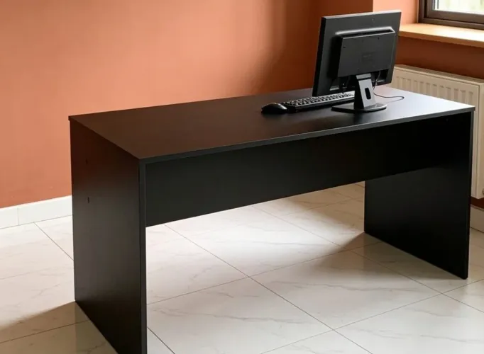 Mesa preta em mdf entrega grátis 1.20 de largura x 60 de profundidade x 75 de altura