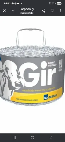 Vendo arame farpado Gir 500 mts Gerdau