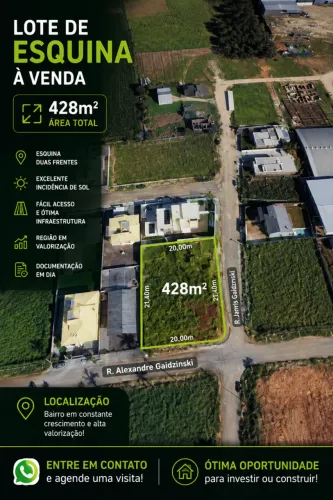 Lote esquina Palmeiras 1 Aceito carro como parte do valor