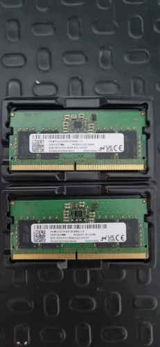 Memória Ram DDR5 2x8gb 4800mhz SO-DIMM (Dois Modúlos/ Dois Pentes) (RS500,00 cada)