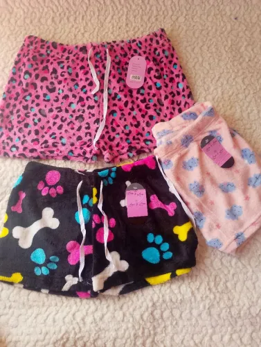 Short de pelúcia pijamas