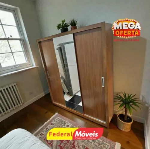 Guarda Roupa c/ Espelho - Promoção Imperdível!