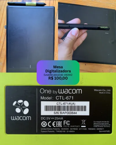 Mesa Digitalizadora Wacom One (Modelo CTL-671) + Caneta