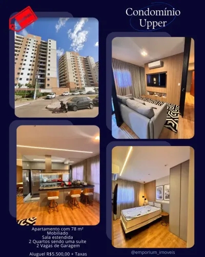 LOCAÇÃO  APARTAMENTO MOBILIADO | CONDOMÍNIO UPPER PARQUE DAS ÁGUAS