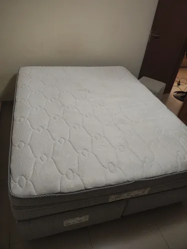 Cama Box Queen Size completa (Colchão + Base Bipartida)