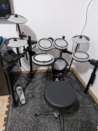 Bateria Eletrônica Aroma Tdx-23 Ii Bluetooth E Pads Em Malha