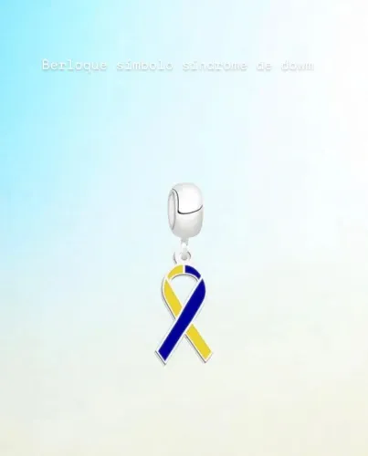 Berloque símbolo síndrome dowm - prata - Entrega imediata 