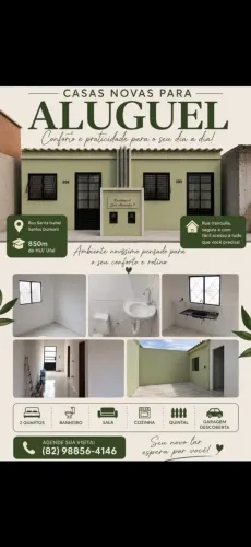 Alugo casa nova próximo a Ufal